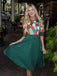 Grün 1950er Weihnachten Plaid Patchwork Kleid