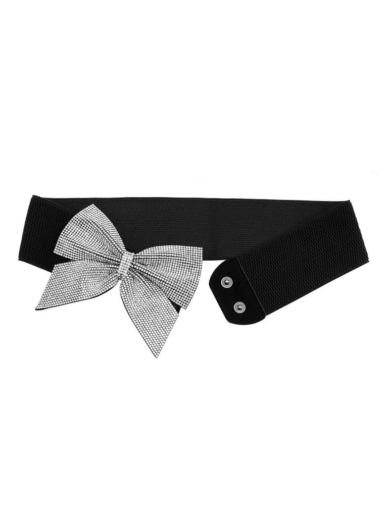 Schwarz Strassstein Bogen Hohe Dehnbarkeit Gürtel