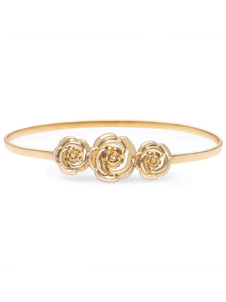 Vintage Chic Gold Elastisch Metallic Thin Gürtel