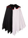 Schwarz & Weiß 1950er Halloween Horror Clown Cosplay Cape