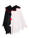 Schwarz & Weiß 1950er Halloween Horror Clown Cosplay Cape