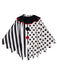 Schwarz & Weiß 1950er Halloween Horror Clown Cosplay Cape