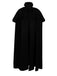 Schwarz 1930er Solide Halloween Gothic Mittelalterlich Tod Mantel