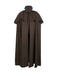 Schwarz 1930er Solide Halloween Gothic Mittelalterlich Tod Mantel