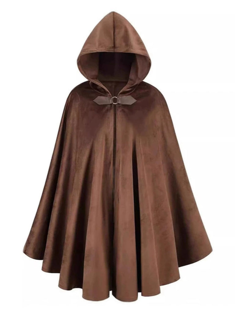 1940er Halloween Mittelalterlich Wildlederimitat Cloak Mantel