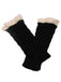 Vintage Spitze Patchwork Verdreht Stricken Fingerlos Handschuhe