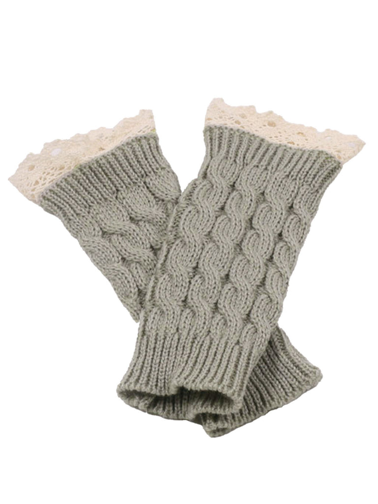 handschuhe spitze fingerlos Vintage Spitze Patchwork Verdreht Stricken Fingerlos Handschuhe – retro stage-German