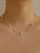 Vintage Halskette mit feiner Goldkette und Perlen