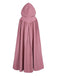 50er Mittelalter-Halloween-Cape mit Kapuze und Kettenverschluss