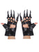 Schwarze Gothic-Handschuhe mit Krallenfingern