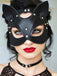 Schwarze Halloween-Cosplay-Maske mit Hörnern