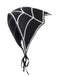 Schwarzes Halloween-Kopftuch mit Spinnennetz-Print und Bindeband