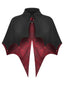 50er Halloween-Cape mit Fledermausflügeln und Schmuckstein