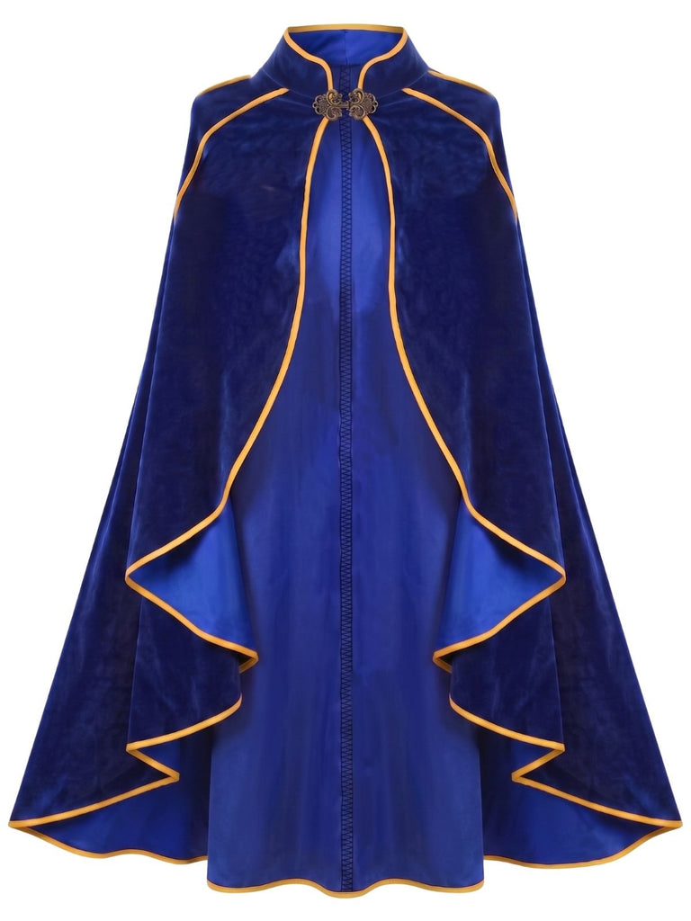 50er Royal-Cape mit Goldbesatz und Wildleder-Optik