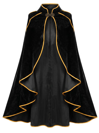 50er Royal-Cape mit Goldbesatz und Wildleder-Optik