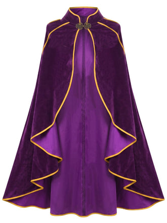 50er Royal-Cape mit Goldbesatz und Wildleder-Optik