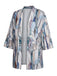 70er Geometrie-Set mit Cardigan, Crop-Top und Shorts