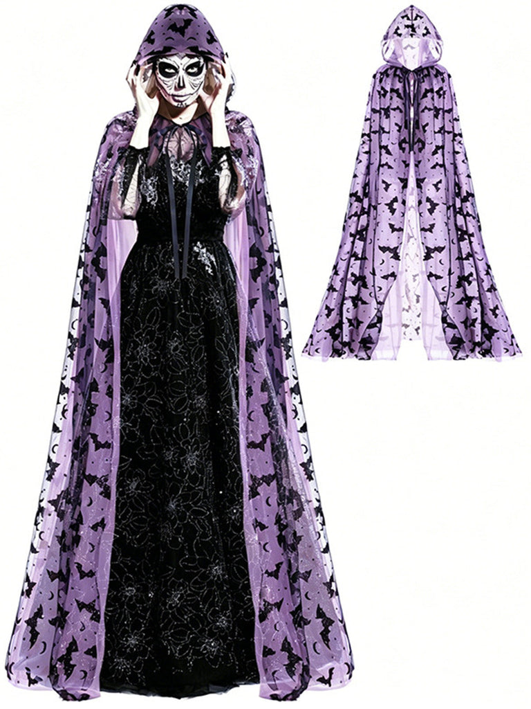 30er Halloween mit Bat-Print und Lang