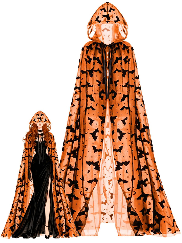 30er Halloween mit Bat-Print und Lang