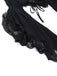 Schwarzes 70er Gothic Cape mit Spitze und Glockenärmeln