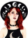 Schwarzer Halloween Gothic Hut mit Print