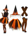 Halloween Accessoire-Set mit Hexenhut, Tutu und Streifenstrümpfen