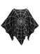 70er Gothic Halloween Poncho mit Spinnennetz