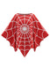 70er Gothic Halloween Poncho mit Spinnennetz