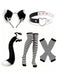 Cosplay-Accessoire-Set mit Tierohren-Haarreif und Schwanz