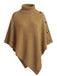 50er Strickponcho mit Rollkragen