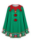 40er Weihnachtselfen-Cape mit Bommeln und Glöckchen