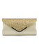 Retro Pailletten Leder Abendtasche