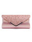 Retro Pailletten Leder Abendtasche