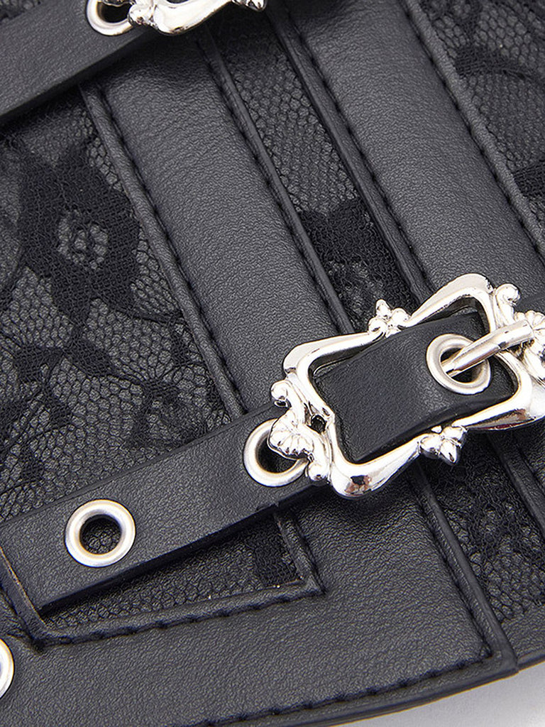 [Vorverkauf] Vintage Schwarz Spitze Gürtel