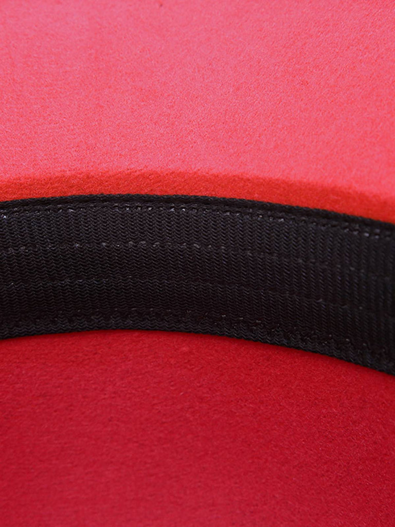 Solide Kunstwolle Bogen Cloche Hut