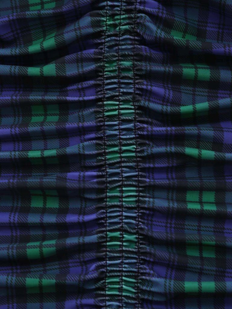 1950er Halter Gestreift Polka Dot Schleife Einteiliger Badeanzug