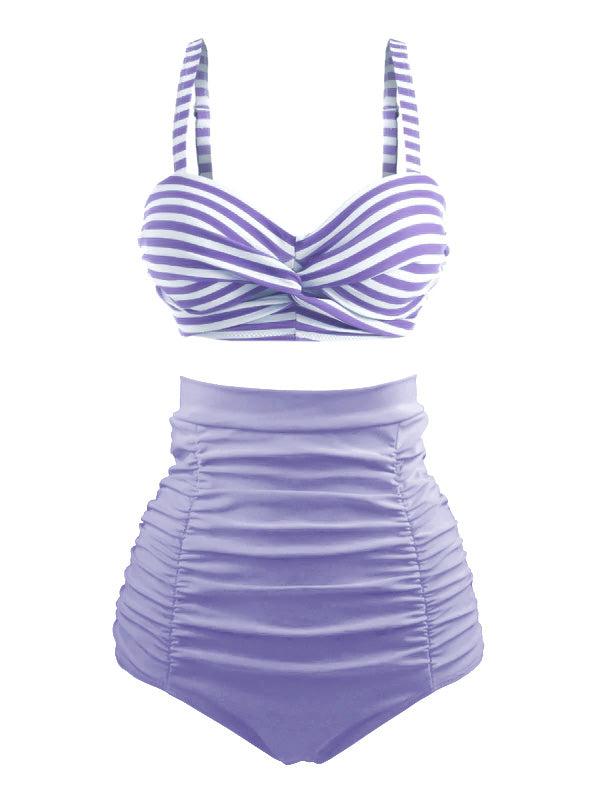 GESTREIFTES COLORBLOCK BIKINI SET