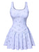Lavendel 1940er Blumen Tasten Swim Kleid