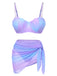 1960er Perle-Träger Muschel Ombre Bikini Set