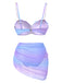 1960er Perle-Träger Muschel Ombre Bikini Set