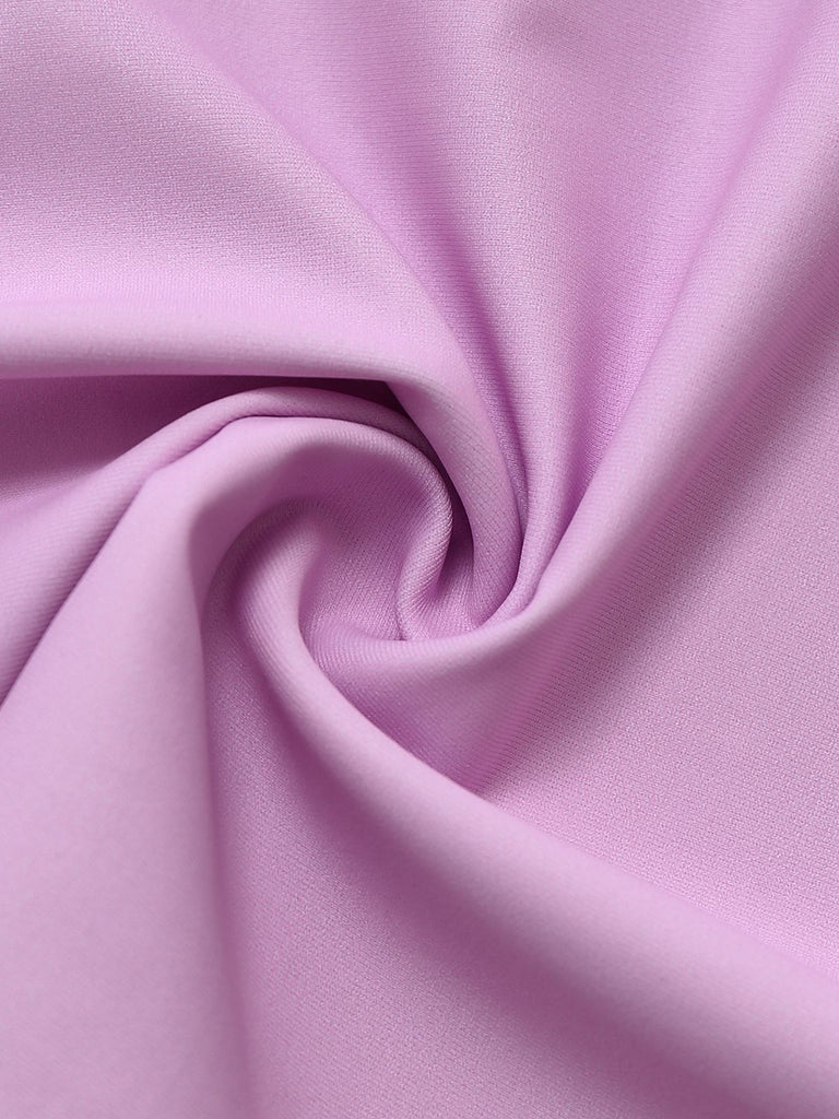 Rosaviolett 1940er Breite Träger Geometrisch Badekleid