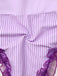 Lavendel 1950er Streifen Netz Rüschen Badeanzug