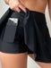 Schwarz 1950er Solide Tasche Shorts Swim Rock