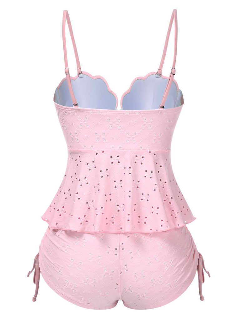 1940er Spaghetti Träger Ösenschale Tankini Set