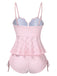 1940er Spaghetti Träger Ösenschale Tankini Set
