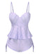 1940er Spaghetti Träger Ösenschale Tankini Set