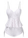 1940er Spaghetti Träger Ösenschale Tankini Set