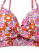 2PCS Multicolor 1950er Karikatur Blumen Bikini Set & Cover-Up