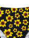 Gelb 1950er Sonnenblume Zurückbinden Bikini Set