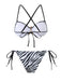 Schwarz & Weiß 1950er Zebra Streifen Seestern Bikini Set